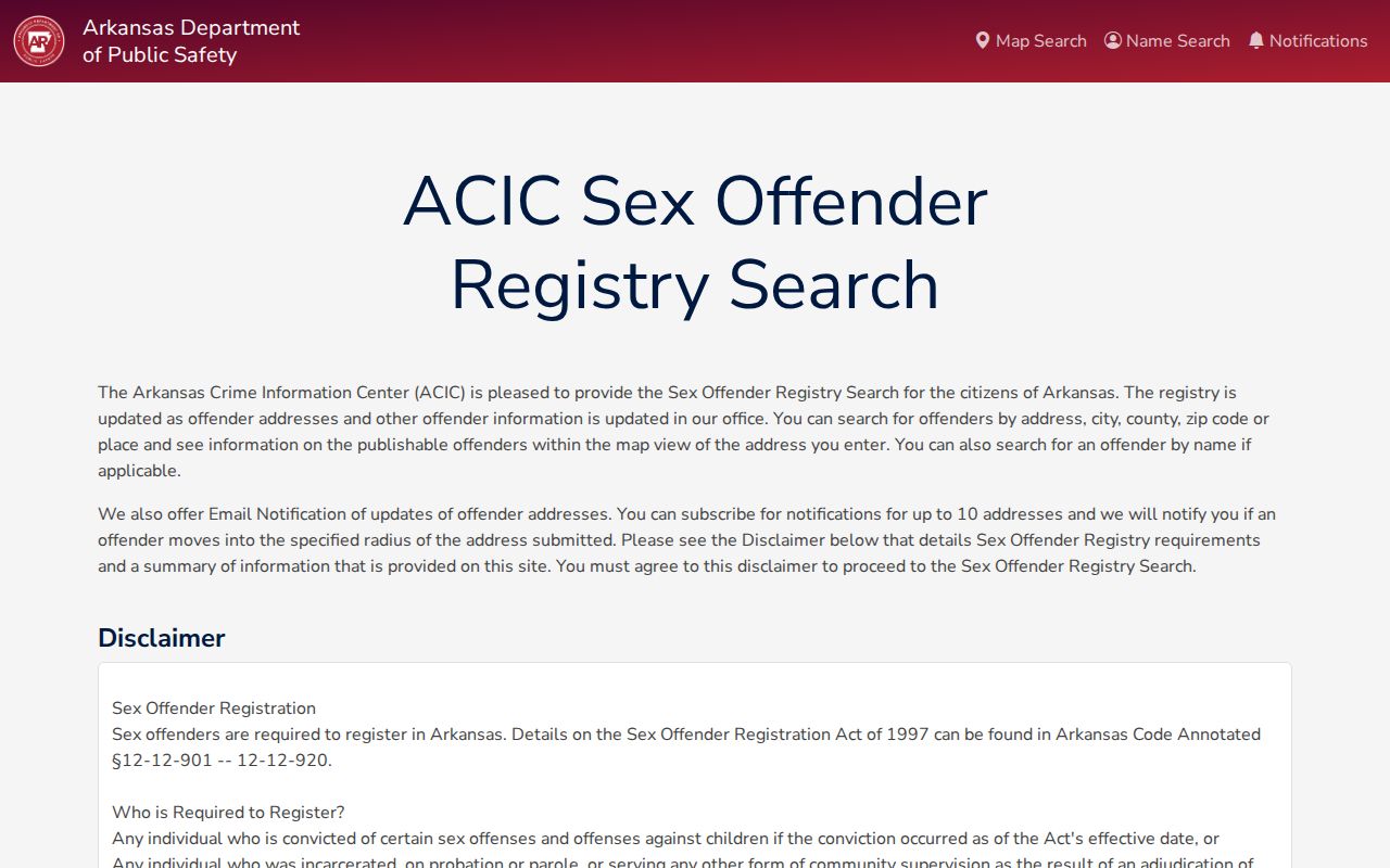 Jefferson County sex offender check on Arkansas registry