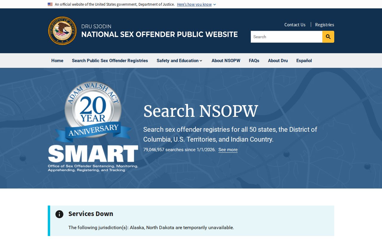 Jefferson County sex offender registry cross-state NSOPW search